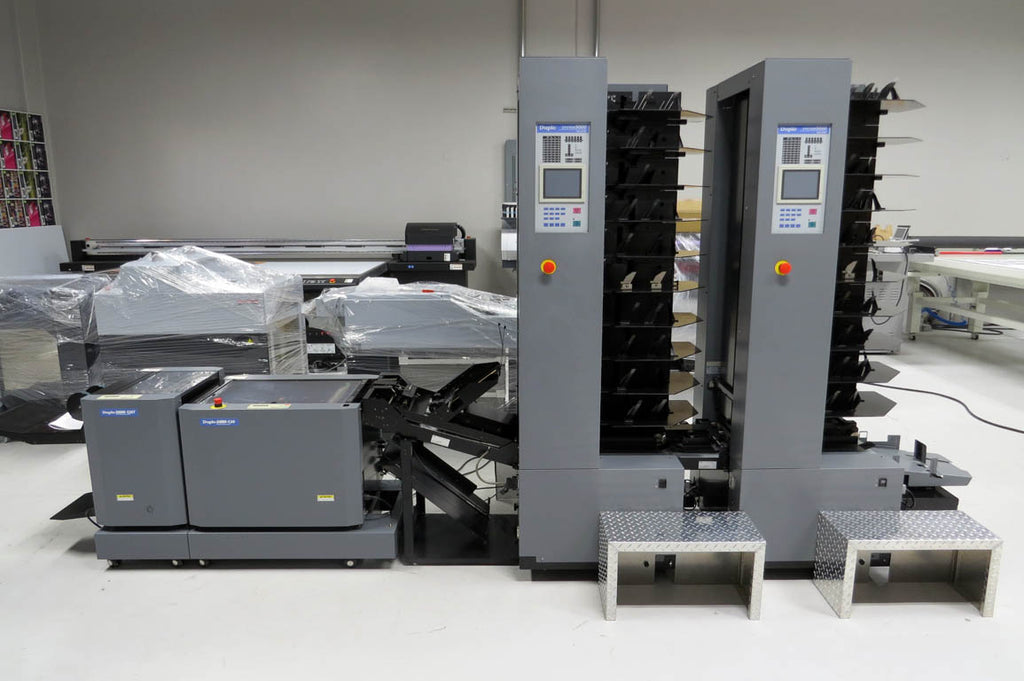 Duplo System 5000 Air-Feed Collator and DBM120 Automated Booklet Maker Binding Machine Bindery Solutions