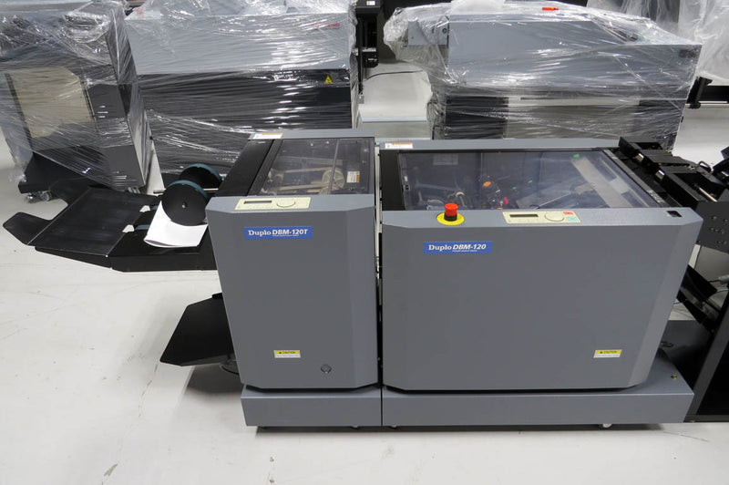 Duplo System 5000 Air-Feed Collator and DBM120 Automated Booklet Maker Binding Machine Bindery Solutions