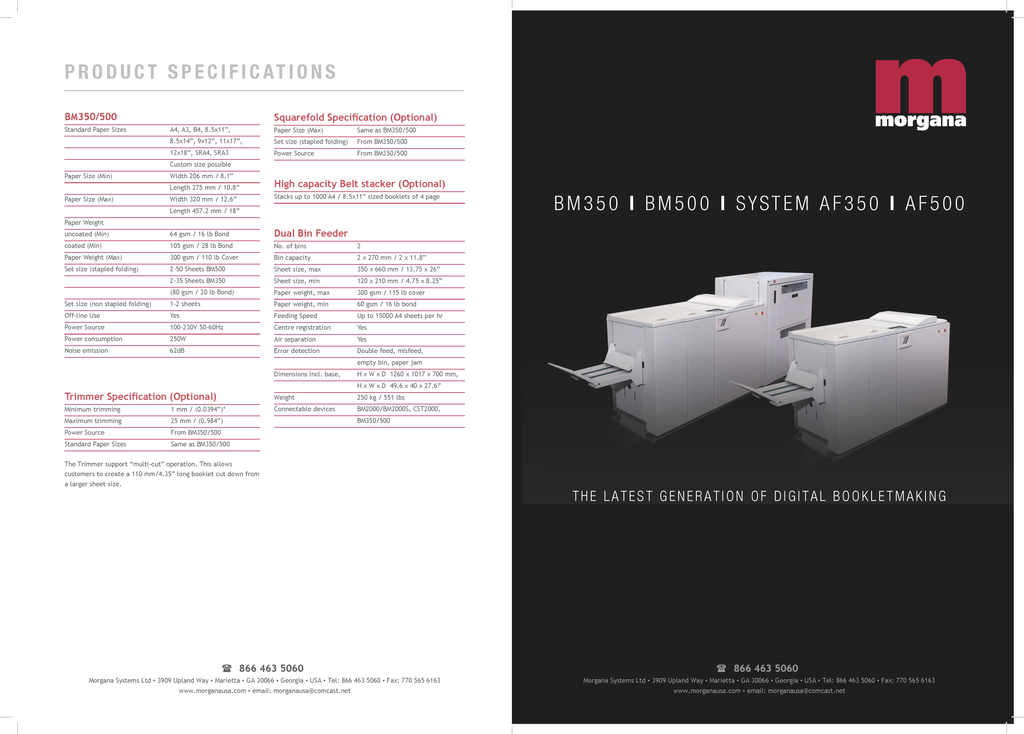 Morgana BM350/500 Bookletmaker Binding Machine Bindery Solutions